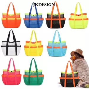Túi đựng đồ đi biển bằng lưới JKDESIGN, Túi Tote đi biển di động có thể gập lại, Túi xách bơi thoáng khí dung tích lớn khô nhanh đa năng dành cho đồ bơi du lịch