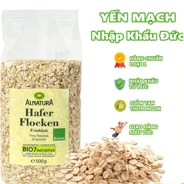 Yến mạch Cán Dẹt và Cán Vỡ Hafer Flocken gói 500gr, yến mạch giảm cân và ăn kiêng