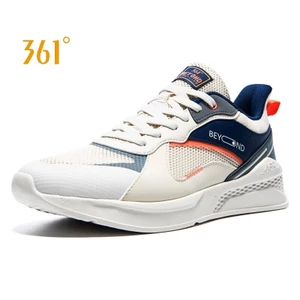 361° Giày thể thao nam phối da lưới thoáng khí NFO mềm đàn hồi hút sốc giày retro thời trang casual 672036708