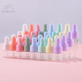 [hatheaven] Bộ 7 Chai Nhỏ Giọt Mini Di Động Có Thể Đổ Lại 1 / 2 / 3 / 5ml Lọ Thủy Tinh Màu Macaron Trống Có Thể Tái Sử Dụng Hộp Đựng DIY Đẹp