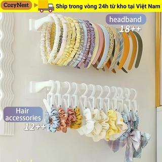 COZYNEST Giá treo đa năng cho scrunchies, băng đô, kẹp tóc, dây buộc tóc, treo tường, không cắt tóc