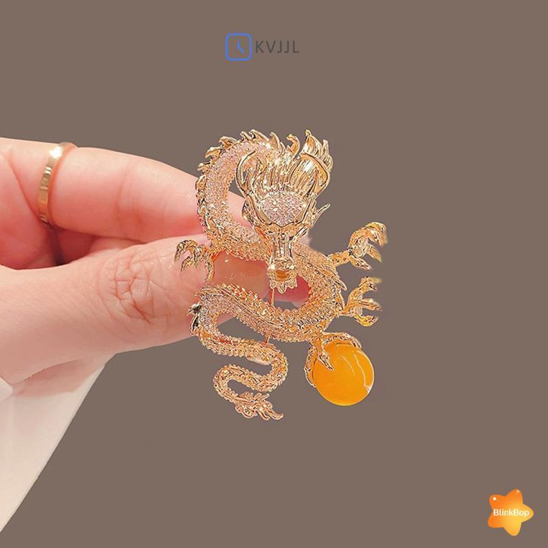[KvJJL-t] Trâm cài rồng thời trang Trung Quốc dành cho nữ Quần áo Áo khoác Trang sức Phụ kiện dự tiệc Cung hoàng đạo Rồng bay Trang sức mới