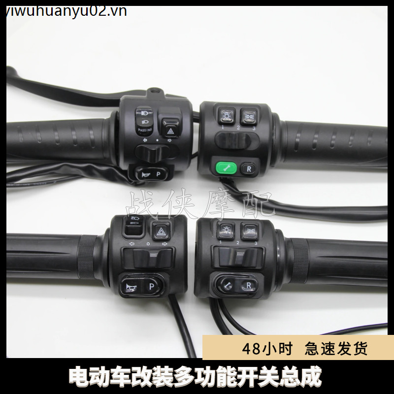 Xe Điện Xe Máy Điện Khỉ Kết Hợp Công Tắc Big Bull Nhỏ Rùa Điều Chỉnh Tốc Độ Xoay Tay Cầm Đèn Pha Sừng