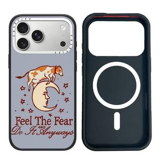 CASECASE X Feel the Fear Case White Camera Ring Edition Matte Đen Cứng Hút Từ Tính Tác Động Dành Cho Apple IPhone 13 14 15 16 17 Pro Max Air Plus Có Hộp
