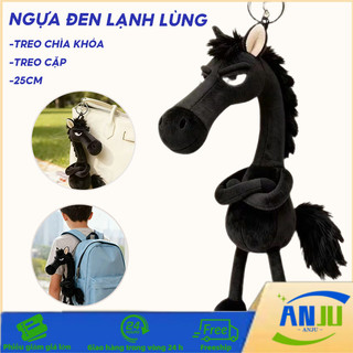 Móc Sáng Tạo Ngựa Đen Ngoan Lạnh, 2026 Linh Vật Năm Ngựa Quà Tặng, dùng làm móc khóa, mặt dây chuyền túi