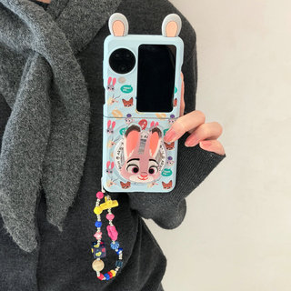 Ốp điện thoại gấp cho Oppo Find N3 Flip Boyang Thiết kế dễ thương Zootopia Giá đỡ từ tính Vòng đeo tay vỏ điện thoại tpu cứng