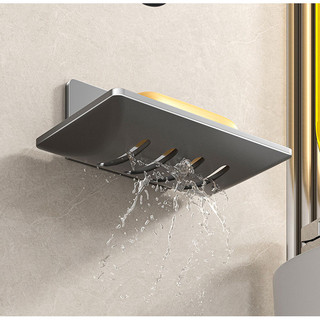 Khay xà phòng inox 304 không khoan Khay/Kệ Đựng Xà Phòng, Thoát Nước Tự Động, Dán Tường, Không Khoan Đục