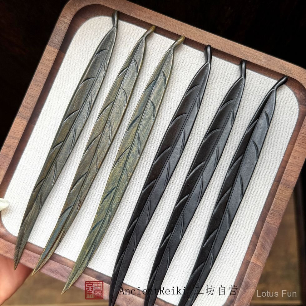 Kẹp tóc gỗ đàn hương cổ điển, phù hợp trang phục truyền thống, handmade