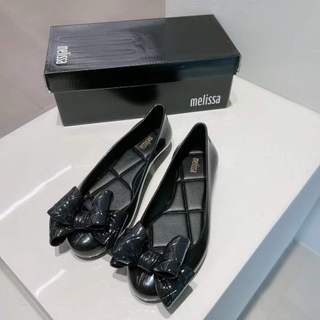 Giày Nữ Melissa Nơ Bơm Giày Thạch Dép Đế Bằng