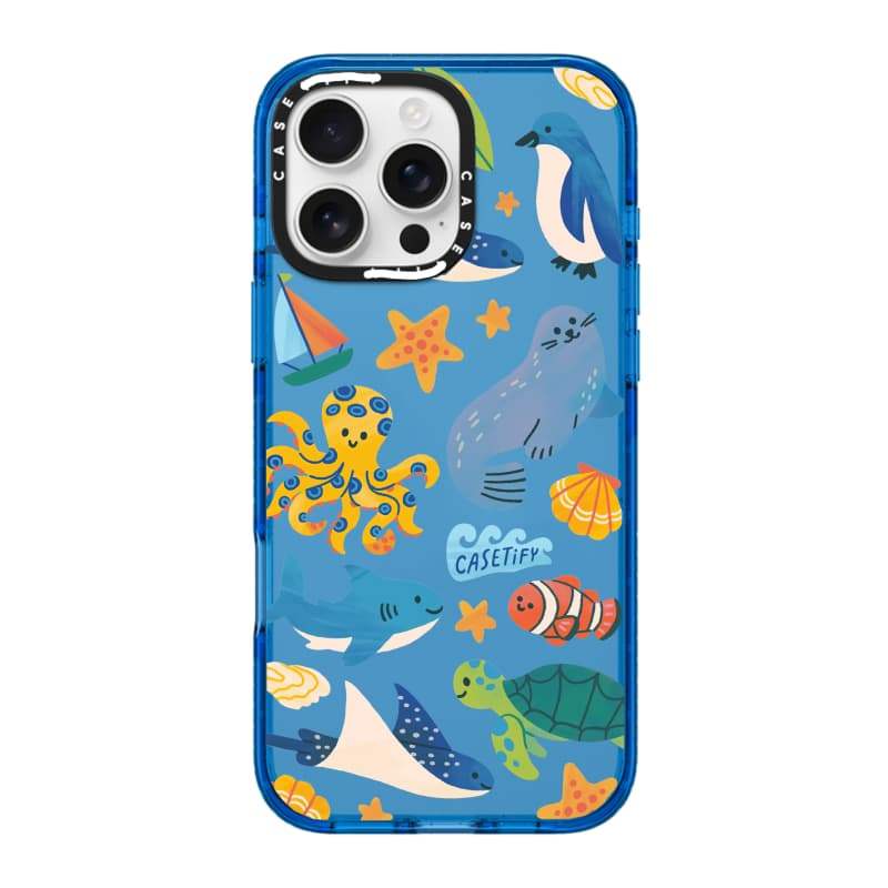 CASECASE X SeaWorld Ốp Lưng Bầu Trời Màu Xanh Trong Suốt Cứng Hút Từ Tính Tác Động Dành Cho Apple IPhone 12 13 14 15 16 17 Pro Max Air Plus Có Hộp