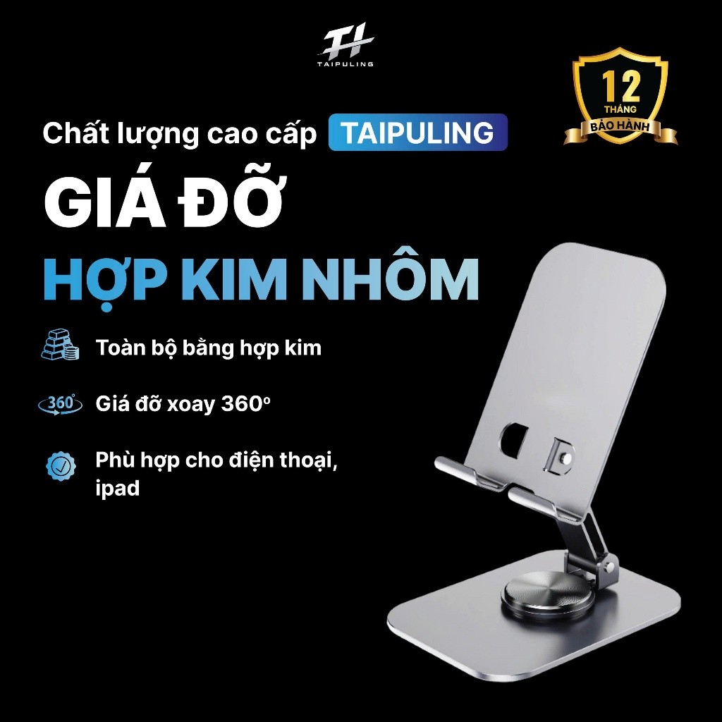 Giá dö diªn thoai, iPad, iPhone, máy tinhXu Hudngbang tablet hop kim nhóm chan xoay 360 gapgon