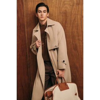 Áo Khoác Măng Tô Trench Coat Kaki Château | 0072 | Majou