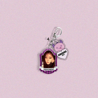 Kpop Idols Karina Giselle Keychain 2pcs/Set Cartoon Cute Double Sides Acrylic Printing Pendant Backpack Accessories