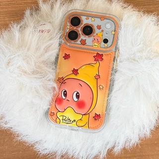 Hoạt Hình Dễ Thương Fortune Cookie Starman Ống Kính Hoa Da Mềm Ốp Lưng Điện Thoại iPhone 17Promax 17Pro 14 15 16 Pro Max 13 Túi Khí Chống Sốc Nữ Vỏ Di Động