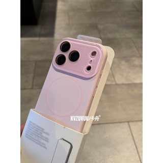 WEIXIN | Apple 17promax Silicon lỏng tương thích Màu trơn đơn giản Thời trang mới Vỏ điện thoại di động từ tính phổ biến dành cho nữ