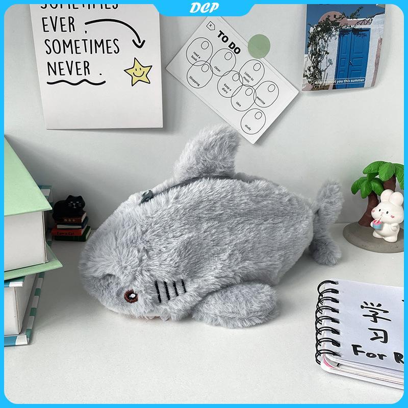 [DCP] Hộp Bút Chì cá mập sang trọng dễ thương, túi đựng bút & mỹ phẩm sức chứa lớn cho văn phòng trường học [VN]