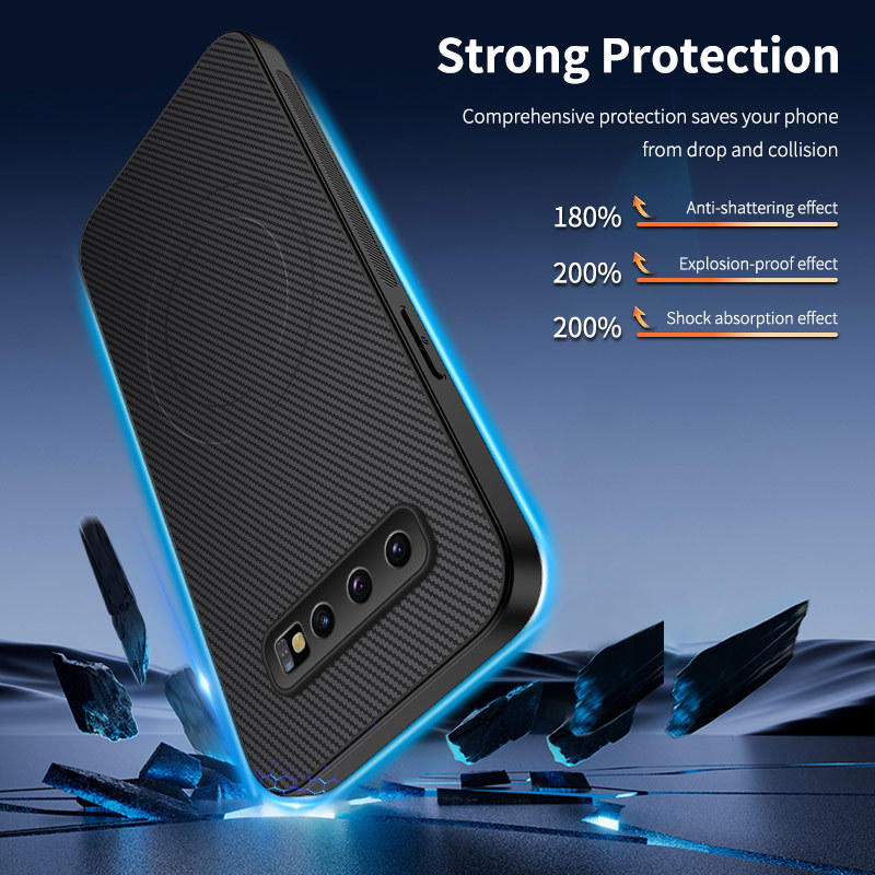 Dành Cho Samsung Galaxy S10 / S10e / S10 Plus 5G Ốp Lưng Mờ Sang Trọng Chống Sốc Sạc Không Dây Vỏ Chống Sốc