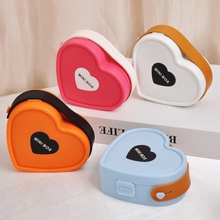 Hộp đựng đồ trang sức MEGOCE, Dụng cụ sắp xếp du lịch có nút chụp hình trái tim, Dụng cụ sắp xếp trang sức bằng nhựa Mini phong cách đơn giản Sử dụng du lịch