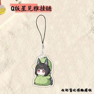 Anime Zenless Zone Zero Hoshimi Miyabi Pendant Keychains Acrylic Phone Lanyards Phone Charm Decoration Backpack Access