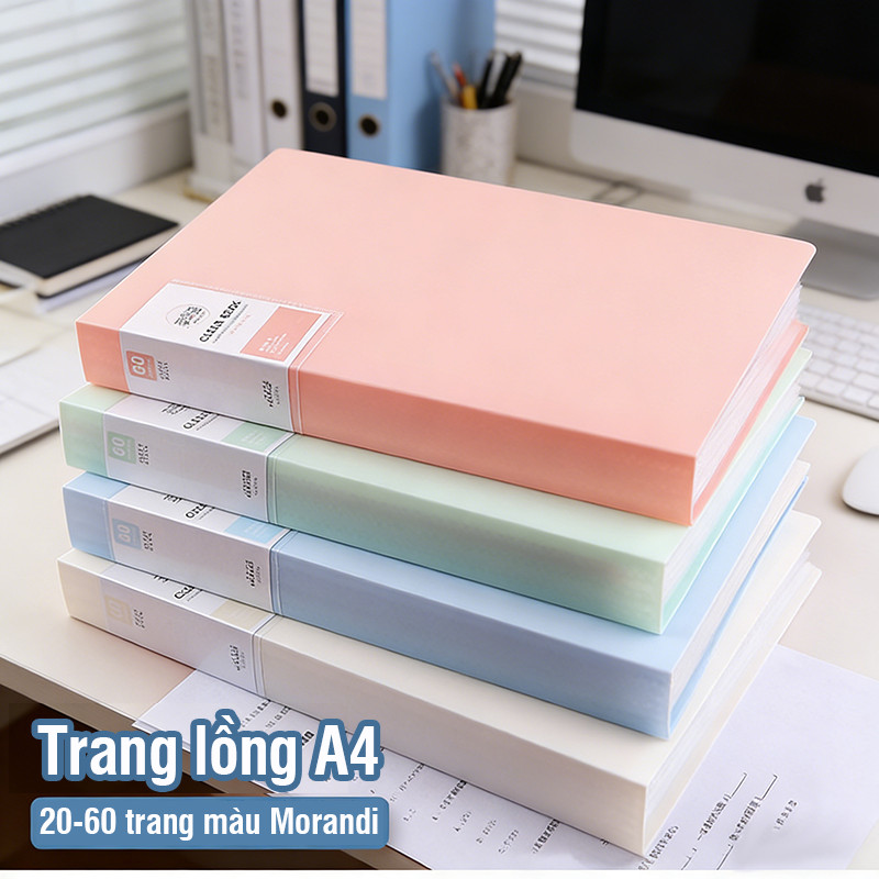 File lá A4 cao cấp đựng tài liệu văn phòng, 30/60 lá, thiết kế nhiều ngăn thông minh, PP chống nước bền bỉ