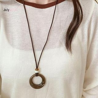 Vòng cổ nữ màu nâu phong cách vintage tối giản, chất liệu nhựa mát mẻ - JulyHot
