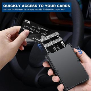 Hộp đựng thẻ kim loại Nam RFID Bàn chải chống trộm Hộp đựng thẻ hợp kim nhôm