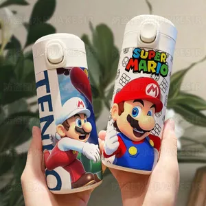 Super Mario Bros Game Ngoại Vi Giữ Nhiệt Cốc Dung Tích Lớn Di Động Cốc Nước Bằng Thép Không Gỉ Ấm Siêu Tốc Quà Tặng Sinh Nhật
