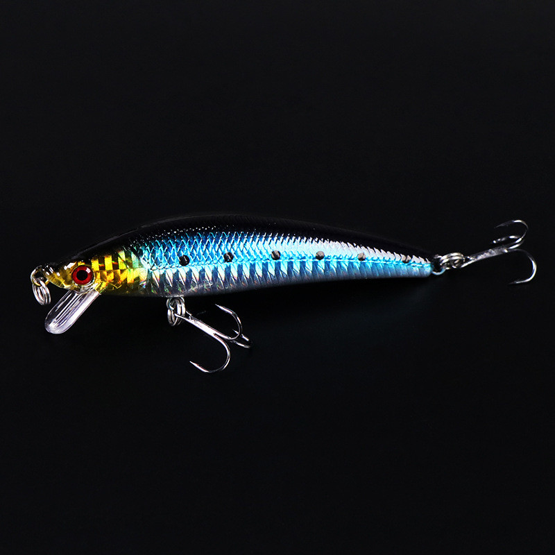 Mồi Nổi Minnow Giả Mồi Dài Đúc Bề Mặt Nước Vòng Hạt Nước Ngọt Câu Cá Alice Miệng Biển Bass Mullet Mồi Giả Mồi Cứng