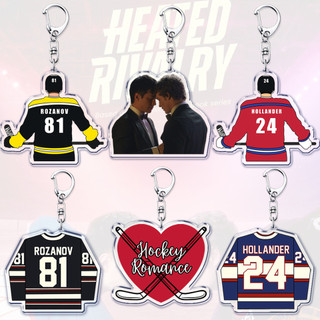 Heated Rivalry Keychain Accessories Bag Shane Hollander Ilya Rozanov Hockey Romance 81 24 Mini Jersey
