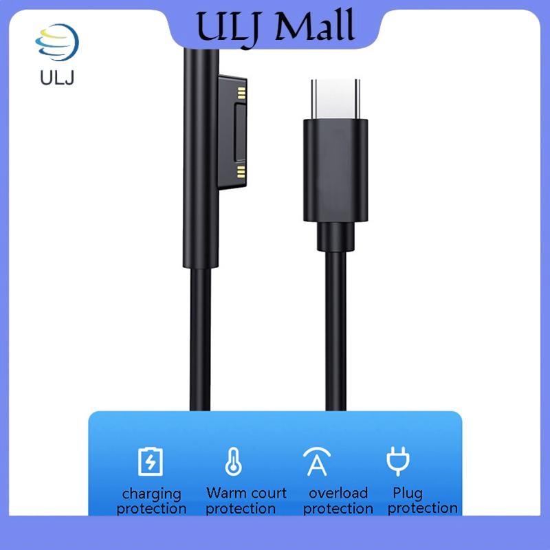 ULJ Bộ nguồn USB Type-C sạc nhanh mới cho Microsoft Surface Pro 7 3 4 5 6 15V 3A PD Dây cáp sạc máy tính bảng.