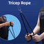 Dây Tricep MCODECOVED, Tay cầm tiện dụng Dây kéo thể dục chống trượt, Hệ thống ròng rọc Tay cầm kép Hạng nặng 360° Xoay Triceps Giàn Kéo Dây Tập Gym