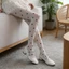 Quần nhung chấm bi đen, Legging vintage Y2K co giãn - Phù hợp mặc hàng ngày và giảm béo