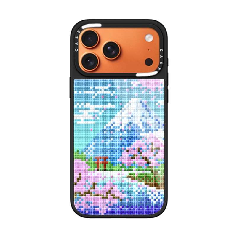 CASECASE X Sakura Mount Fuji Ốp Lưng Kính Hút Từ Tính Chống Trầy Xước Cho IPhone 17 Air 16 15 14 Pro Max Plus Ốp Lưng Cứng Có Hộp Khắc Logo