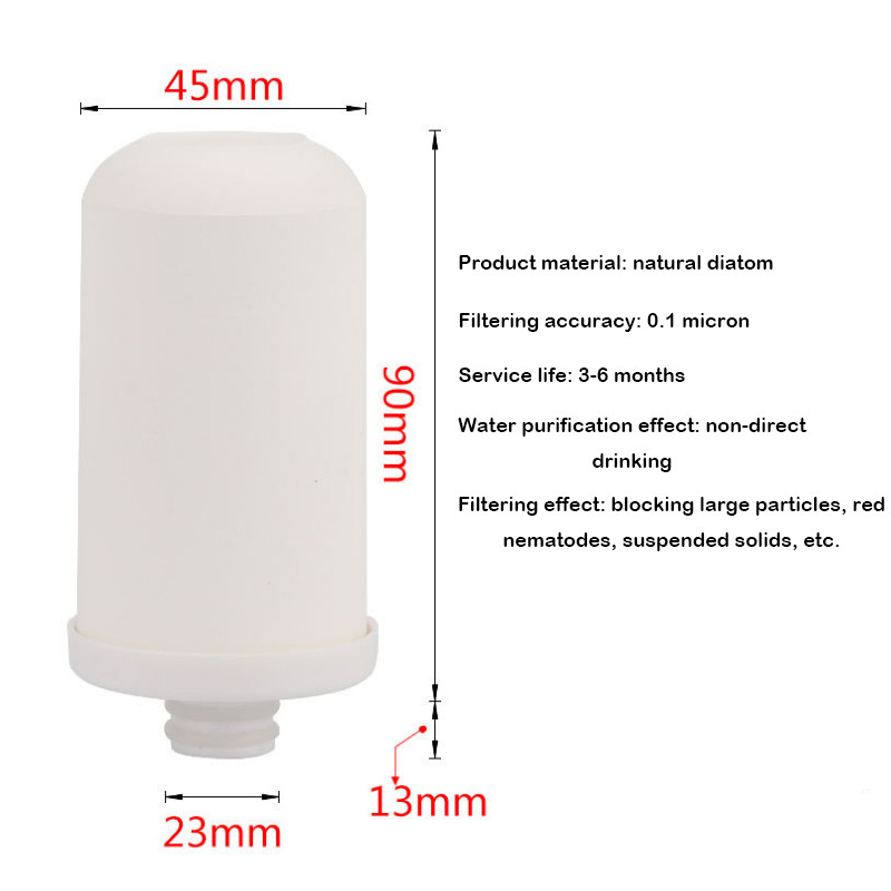 Bếp tập nước gốm gia đình, vòi lọc, hộp lọc, yếu tố thay thế 23 mm, chà