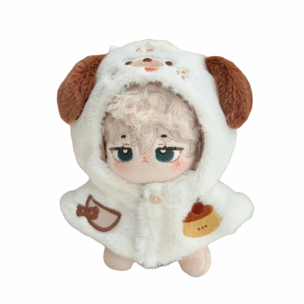 Quần áo búp bê FLAZEA, 10CM Chó hoạt hình Koala Áo choàng động vật hoạt hình, Phụ kiện búp bê sáng tạo Quà tặng Trang phục thay thế búp bê Khăn choàng có mũ trùm đầu sang trọng Búp bê nhồi bông