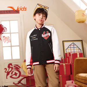 [BST Tết] ANTA Kids Áo Khoác Bomber Thời Trang Bé Trai Áo Khoác form áo bóng chày năng động 3526A8723B