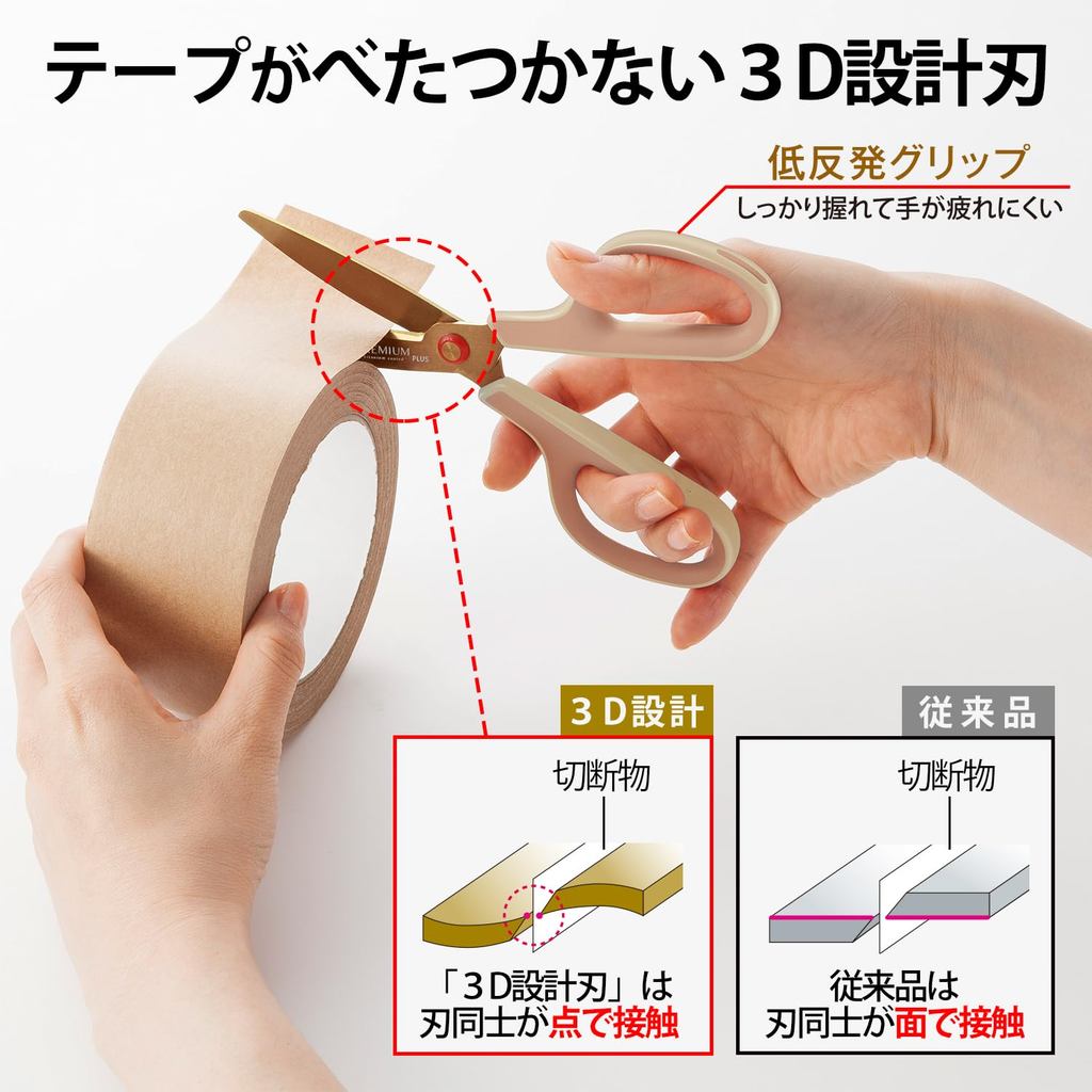 PLUS Fit Cut Curve Keo Cat Premium Titanium/Mau Retro Gioi Han/Luoi Khong Dinh Keo/3 Mau