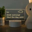 Đèn ngủ phát sáng BORAGETE, Đèn ngủ LED trong suốt Acrylic, Đèn 3 màu chạy bằng USB Có thể xóa được Bảng ghi nhớ để bàn Sử dụng tại nhà