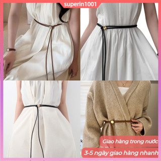 (Vận chuyển địa phương) Thắt lưng dây dệt tối giản, điều chỉnh được, dáng rộng - Phù hợp với áo sơ mi và váy
