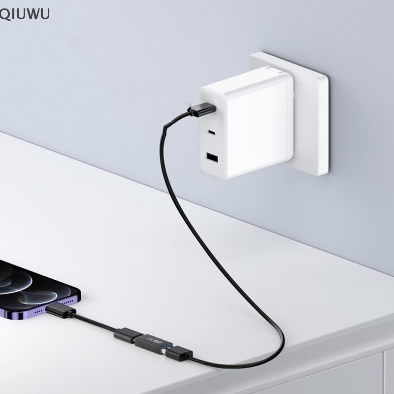 Bộ ghép nối QIUWU USB 3.1 Bộ chuyển đổi đầu cái sang USB Type C Bộ chuyển đổi kết nối mở rộng USB siêu tốc.