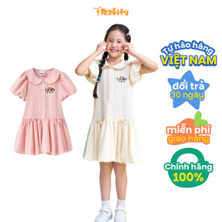 Đầm váy thô ngắn tay bé gái Rabity 150.002
