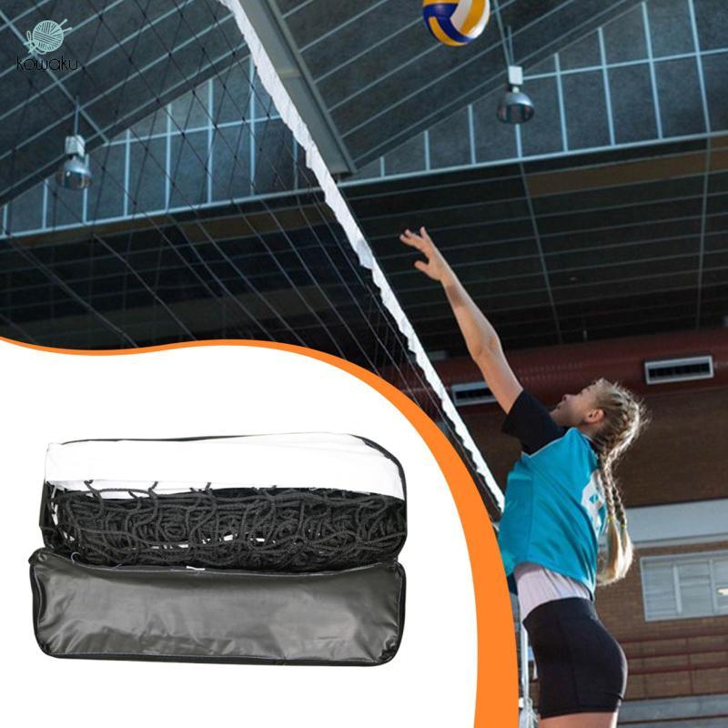 Ｌưới bóng chuyền chất liệu PE màu đen, dễ lắp đặt, phù hợp cho bãi biển và trường học