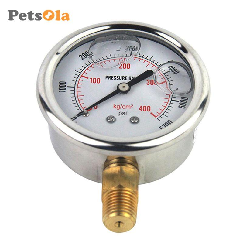 Đồng hồ đo áp suất thủy lực đa năng Áp suất khí tự động 1 / 4in Nam NPT Đáy gắn Vỏ thép không gỉ Công nghiệp bền