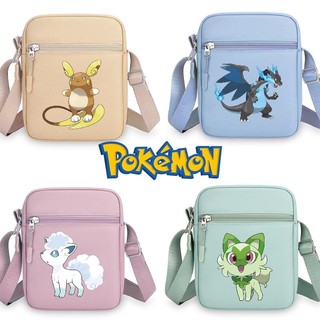 Túi đeo chéo/vai in hình Pokémon, túi vuông thời trang, du lịch, lưu trữ đa năng