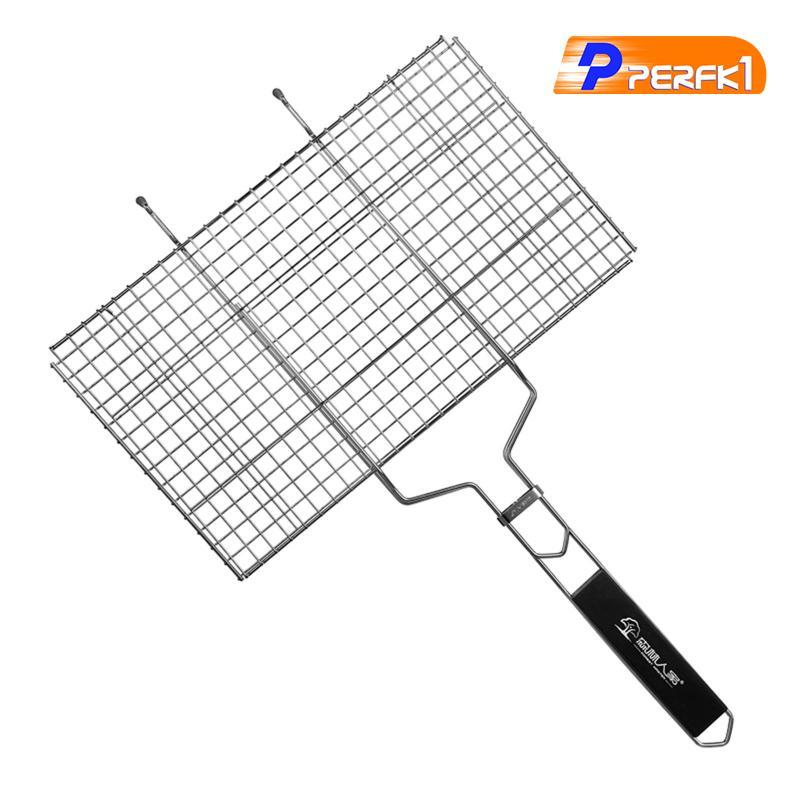 Dây Sắt Nướng Thịt Nướng Giỏ BBQ Lưới Có Tay Cầm Thịt Cá Kẹp Dụng Cụ Dã Ngoại Ngoài Trời