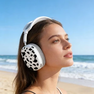 Vỏ silicon mềm BTM có in hình bò độc đáo cho tai nghe lớn