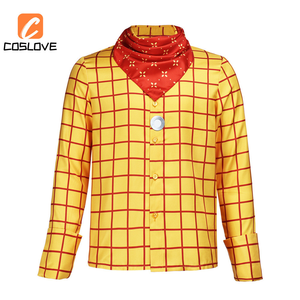 Bộ cosplay Woody từ phim đồ chơi - Full set gồm áo sơ mi và quần dài tay cho nam, phù hợp biểu diễn