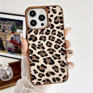 Ốp điện thoại doanh nhân in họa tiết da báo thời trang cao cấp cho iPhone 17 16 15 14 13 12 11 Pro Max Air Cover