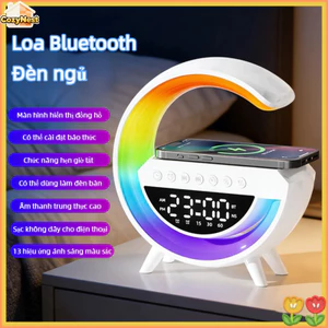 Loa Bluetooth thông minh sạc không dây, Đèn LED 13 màu nháy theo nhạc, Âm thanh stereo siêu hay