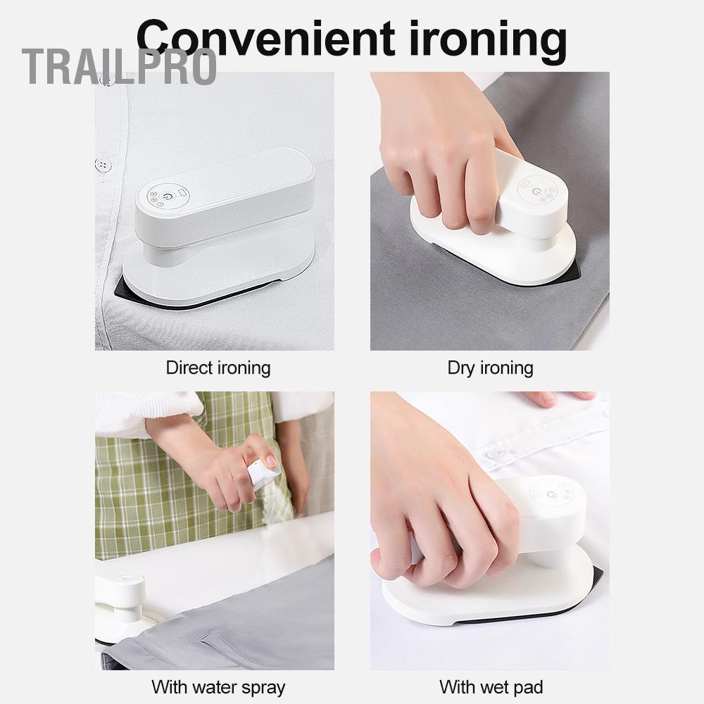 TrailPro Bàn ủi di động không dây có thể sạc lại bằng pin Hiệu quả cho gia đình và du lịch
